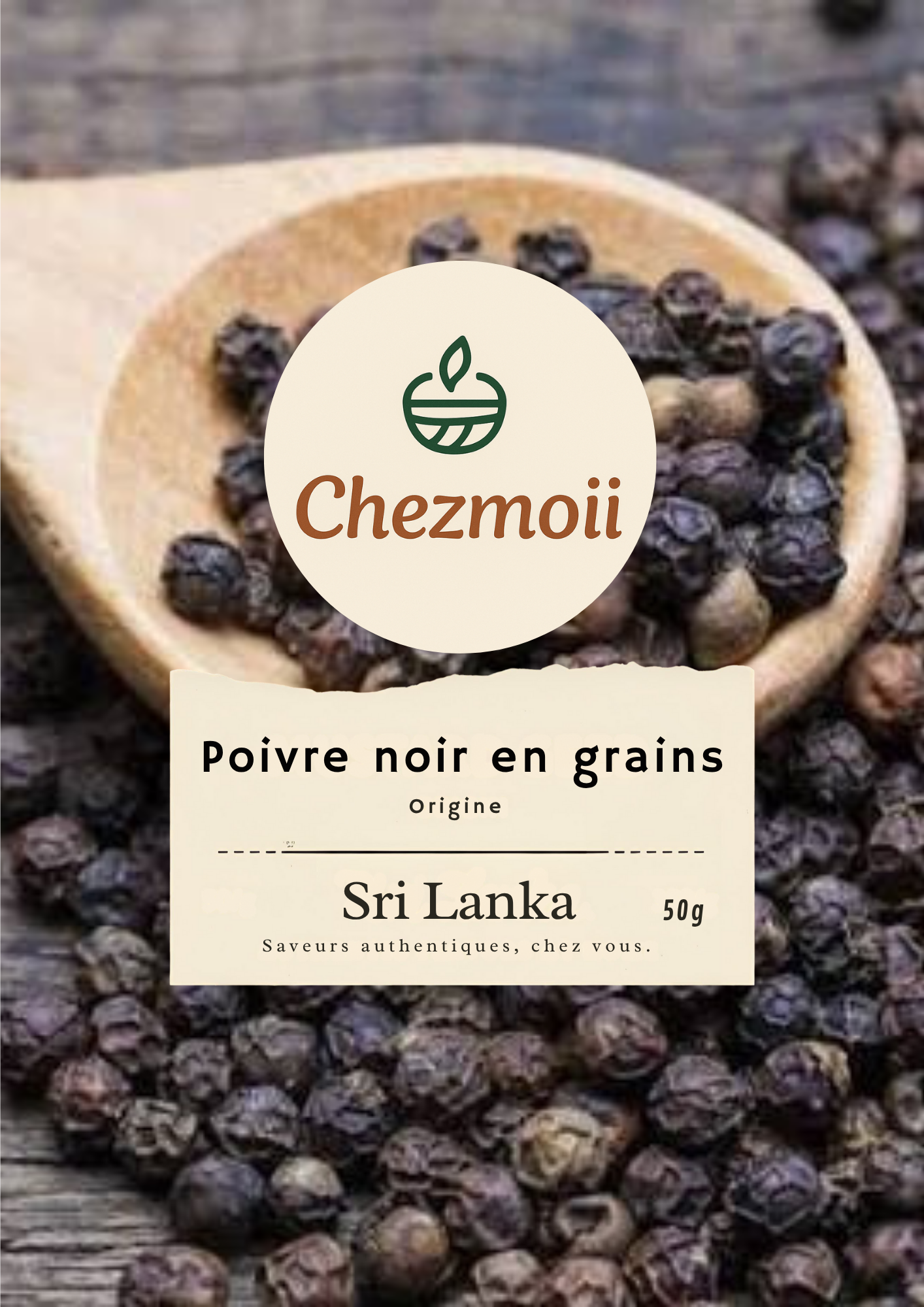 Poivre noir en grains	50 g